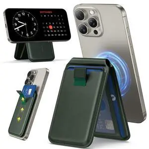 Upgraded Mag-Safe Wallet with Drawstring Lightweight Vegan Leather Magnetic Card Holder Adjustable Phone Wallet Stand Magnetic for iPhone 12-17 Series Not for iPhone 13/12 Mini (Green) Upgraded Mag-Safe Wallet with Drawstring Lightweight Vegan Leather Magnetic Card Holder Adjustable Phone Wallet Stand Magnetic for iPhone 12-17 Series Not for iPhone 13/12 Mini (Green)