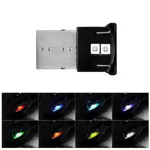 Mini USB LED Light, 8 Colors RGB Car USB LED Interior Atmosphere Light, Adjustable Brightness Smart Laptop Keyboard Home Office Decoration Night Lamp, Car Accessories Mini USB LED Light, 8 Colors RGB Car USB LED Interior Atmosphere Light, Adjustable Brightness Smart Laptop Keyboard Home Office Decoration Night Lamp, Car Accessories
