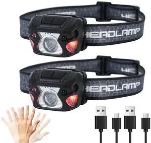 2 Sets High-End Comfortable Camping & Work Headlamp, Long Endurance Lighting 12 Hours, 1000+ LM High Brightness, IPX5 Waterproof, Suitable For Fishing, Running, Maintenance And Other Scenarios 2 Sets High-End Comfortable Camping & Work Headlamp, Long Endurance Lighting 12 Hours, 1000+ LM High Brightness, IPX5 Waterproof, Suitable For Fishing, Running, Maintenance And Other Scenarios