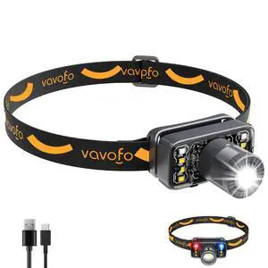 LED Headlamp Flashlight, 500 Lumen Rechargeable Waterproof Outdoor Headlight with Bright White +Red Light, Stepless Dimming, Lightweight, Adjustable Headband, 5 Modes for Camping LED Headlamp Flashlight, 500 Lumen Rechargeable Waterproof Outdoor Headlight with Bright White +Red Light, Stepless Dimming, Lightweight, Adjustable Headband, 5 Modes for Camping