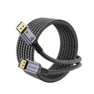 8K Displayport Cable 16.5FT, DP 1.4 Display Port Cable Cord Support 8K@60Hz, 4K@240Hz, FreeSync, G-Sync, HDR10, HDCP, DSC 1.2a, 32.4Gbps for 4090,7900 Graphics/PC/HDTV/Gaming Monitor/PC 8K Displayport Cable 16.5FT, DP 1.4 Display Port Cable Cord Support 8K@60Hz, 4K@240Hz, FreeSync, G-Sync, HDR10, HDCP, DSC 1.2a, 32.4Gbps for 4090,7900 Graphics/PC/HDTV/Gaming Monitor/PC