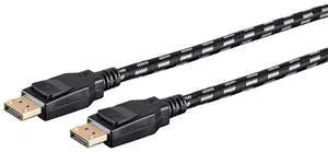Braided DisplayPort 1.4 Cable - 8K Capable, Display Stream Compression Support, 1.5 Feet, Gray Braided DisplayPort 1.4 Cable - 8K Capable, Display Stream Compression Support, 1.5 Feet, Gray