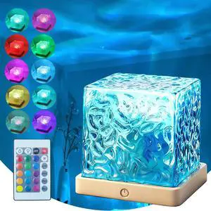 Ocean Lamp Water Light Projector - Water Ripple Projector Light Cube Aurora Northern Lights Wave Ripple Night Light for Bedroom (16 Colors) Ocean Lamp Water Light Projector - Water Ripple Projector Light Cube Aurora Northern Lights Wave Ripple Night Light for Bedroom (16 Colors)