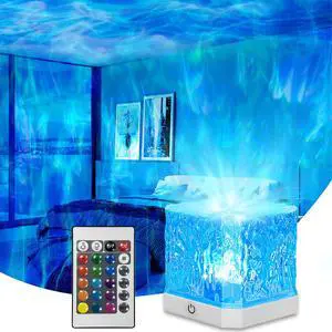 Ocean Wave Projector Light,16 Colors Water Ripple Romantic Ambient Lighting Ocean Wave Projector Light,16 Colors Water Ripple Romantic Ambient Lighting