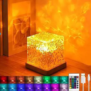 Ocean Wave Projector Light,16 Colors Mood Lighting Shower Lamp Cube Northern Lights Projector Night Light,3D Water Ripple Lamp,Ambient Lighting with Remote for Home Kids Room Bathroom Bedroom Decor Ocean Wave Projector Light,16 Colors Mood Lighting Shower Lamp Cube Northern Lights Projector Night Light,3D Water Ripple Lamp,Ambient Lighting with Remote for Home Kids Room Bathroom Bedroom Decor