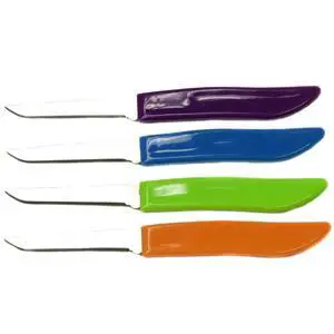 Select Paring Knife Set, 2.5 inch blade 6 inch in length 4 piece set, Assorted Select Paring Knife Set, 2.5 inch blade 6 inch in length 4 piece set, Assorted