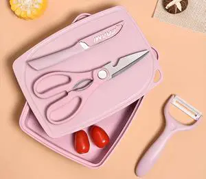 5-in-1 Cutting Board, Knife, Peeler, Scissors and Tray Set/Travel, Camping, Outdoor, Dorms, Small Cutting Boards, BPA Free, Dishwasher Safe, Kitchen Utensils, Gift 5-in-1 Cutting Board, Knife, Peeler, Scissors and Tray Set/Travel, Camping, Outdoor, Dorms, Small Cutting Boards, BPA Free, Dishwasher Safe, Kitchen Utensils, Gift