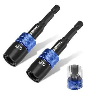 2-Piece Drill Screwdriver Bit Holder for Impact Driver Bits, 3" Drill Bit Extension, 1/4 Inch Hex Shank Quick Release Extension Adapter, Ideal for Nuts, Drills and Socket Driver Adapters 2-Piece Drill Screwdriver Bit Holder for Impact Driver Bits, 3" Drill Bit Extension, 1/4 Inch Hex Shank Quick Release Extension Adapter, Ideal for Nuts, Drills and Socket Driver Adapters