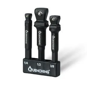 3-Pcs 3 Inch Impact Wobble Extension Set, Socket Extensions with Holder, 1/4, 3/8, 1/2 Drive Cr-V Wobble Extension Offer 30-Degree Range of Motion for Enhanced Access 3-Pcs 3 Inch Impact Wobble Extension Set, Socket Extensions with Holder, 1/4, 3/8, 1/2 Drive Cr-V Wobble Extension Offer 30-Degree Range of Motion for Enhanced Access