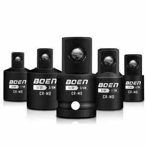 5 Piece Impact Socket Adapter Set and Reducer Set, Standard SAE, 1/4", 3/8", 1/2" Drive Socket Adapter Set, CR-MO Steel Impact Adapter Conversion Set for Impact Driver Wrench 5 Piece Impact Socket Adapter Set and Reducer Set, Standard SAE, 1/4", 3/8", 1/2" Drive Socket Adapter Set, CR-MO Steel Impact Adapter Conversion Set for Impact Driver Wrench