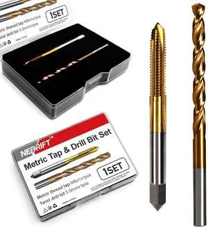 M6 x 1 Tap and 5.0mm Drill Bit Set, HSS M2 Taps and M35 Cobalt Drill Bits M6 x 1 Tap and 5.0mm Drill Bit Set, HSS M2 Taps and M35 Cobalt Drill Bits