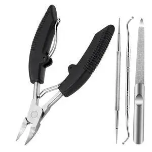 Ingrown Toenail Clippers for Thick Nails, 4-in-1 Professional Podiatrist Toe Nail Clippers Set for Seniors, Heavy Duty Nail Clippers with Ingrown Toenail Lifter & Nail File Ingrown Toenail Clippers for Thick Nails, 4-in-1 Professional Podiatrist Toe Nail Clippers Set for Seniors, Heavy Duty Nail Clippers with Ingrown Toenail Lifter & Nail File