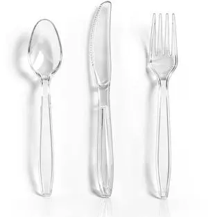 240 Count Extra Heavy Duty Clear Plastic Silverware 240 Count Extra Heavy Duty Clear Plastic Silverware