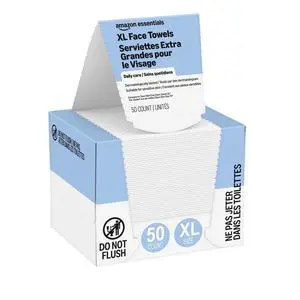 XL Dry Face Towels, Ultra Soft, Disposable, Dermatologically Tested, 10 x 12 Inches, 50 Count, Pack of 1 XL Dry Face Towels, Ultra Soft, Disposable, Dermatologically Tested, 10 x 12 Inches, 50 Count, Pack of 1