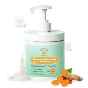 Turmeric Body Wash with Vitamin E & B5 - Moisturizing Shower Gel for Smooth Skin - Daily Gentle Cleanser for Face, Hands & Body - 500ml Turmeric Body Wash with Vitamin E & B5 - Moisturizing Shower Gel for Smooth Skin - Daily Gentle Cleanser for Face, Hands & Body - 500ml