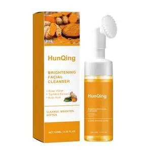 Glow Wash Turmeric Face Wash With Brush,Deep Cleansing Exfoliating Foaming Facial Cleanser. Glow Wash Turmeric Face Wash With Brush,Deep Cleansing Exfoliating Foaming Facial Cleanser.