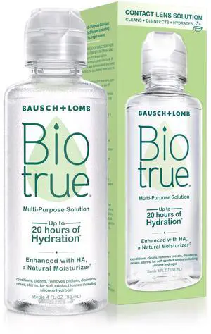 Contact Solution, Multi-Purpose Lens Solution for Soft Lenses, Cleans, Disinfects, Removes Protein Build-Up, Dirt & Debris, Hydrates, Stores & Conditions Contacts, 4 Fl Oz (Pack of 1) Contact Solution, Multi-Purpose Lens Solution for Soft Lenses, Cleans, Disinfects, Removes Protein Build-Up, Dirt & Debris, Hydrates, Stores & Conditions Contacts, 4 Fl Oz (Pack of 1)