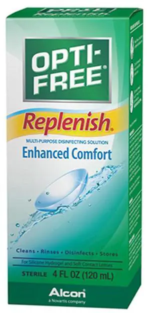 Replenish (New) Size 4z Opti-Free Replenish Solution for Silicon Hydrogil and Soft Contact Lenses Replenish (New) Size 4z Opti-Free Replenish Solution for Silicon Hydrogil and Soft Contact Lenses