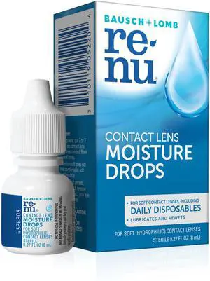 Lubricant Eye Drops, Rewetting Drops for Contact Lenses, Rehydrates Soft & Disposable Lenses, Soothes & Moisturizes Eyes for Comfort, 0.27 Fl Oz (Pack of 1) Lubricant Eye Drops, Rewetting Drops for Contact Lenses, Rehydrates Soft & Disposable Lenses, Soothes & Moisturizes Eyes for Comfort, 0.27 Fl Oz (Pack of 1)