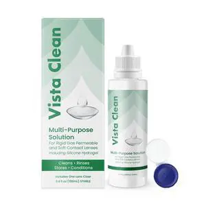 Vista Clean Multi-Purpose Solution for Scleral and Gas Permeable Contact Lenses, 3.4 fl oz, Includes Lens Case Vista Clean Multi-Purpose Solution for Scleral and Gas Permeable Contact Lenses, 3.4 fl oz, Includes Lens Case
