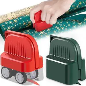 Christmas Wrapping Paper Cutter - 2 Pack, Straight & Neat Paper Roll Cutter For Gift Wrapping (Black & Red) Christmas Wrapping Paper Cutter - 2 Pack, Straight & Neat Paper Roll Cutter For Gift Wrapping (Black & Red)