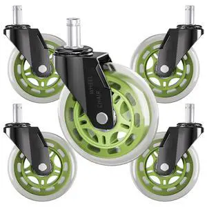 Office Chair Wheels Replacement Rubber Chair Casters for Hardwood Floors and Carpet, Set of 5, Heavy Duty Casters for Chairs Smooth & Silence Gliding Gaming Chair Wheels Office Chair Wheels Replacement Rubber Chair Casters for Hardwood Floors and Carpet, Set of 5, Heavy Duty Casters for Chairs Smooth & Silence Gliding Gaming Chair Wheels