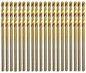 1/16" Mini Titanium Twist Drill Bit Set (20Pcs), HSS43 Fully Ground Micro Drill Bits for Wood, Metal,Plastic, Aluminum Alloy,Steels 1/16" Mini Titanium Twist Drill Bit Set (20Pcs), HSS43 Fully Ground Micro Drill Bits for Wood, Metal,Plastic, Aluminum Alloy,Steels