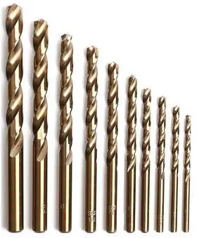 Cobalt Drill Bit Set, 1/16" to 13/64" M35 Jobber Length Twist Drill Bits for Hard Metal Cast Iron Stainless Steel Wood Plastic 10PCS Cobalt Drill Bit Set, 1/16" to 13/64" M35 Jobber Length Twist Drill Bits for Hard Metal Cast Iron Stainless Steel Wood Plastic 10PCS