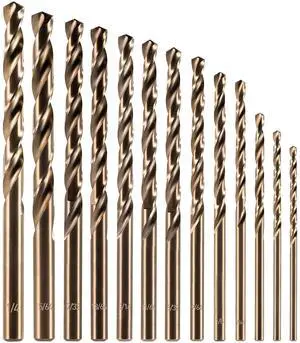 Drill Bit Set (1.5-6.5mm,13Pcs), M35 HSS Metric Twist Drill Bit Set for Hard Metal, Stainless Steel, Cast Iron Drill Bit Set (1.5-6.5mm,13Pcs), M35 HSS Metric Twist Drill Bit Set for Hard Metal, Stainless Steel, Cast Iron
