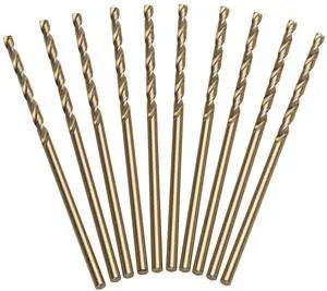 M35 Cobalt HSS Jobber Length Twist Drill Bit with Straight Shank, Heavy Duty, Drilling for Cast Iron, Heat-Treated Steel, Stainless Steel and Other Hard Materials, 10 pcs, 1/16" M35 Cobalt HSS Jobber Length Twist Drill Bit with Straight Shank, Heavy Duty, Drilling for Cast Iron, Heat-Treated Steel, Stainless Steel and Other Hard Materials, 10 pcs, 1/16"