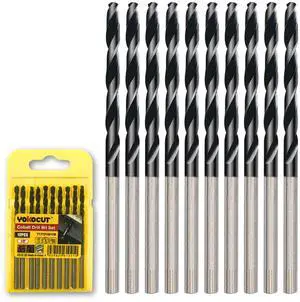1/16 Inch Cobalt Drill Bit 10PCS | High Speed Steel | Drill Bit for Stainless Steel and Hardened Metal | HSS M35 Titanium Aluminum Nitride Coating 1/16 Inch Cobalt Drill Bit 10PCS | High Speed Steel | Drill Bit for Stainless Steel and Hardened Metal | HSS M35 Titanium Aluminum Nitride Coating