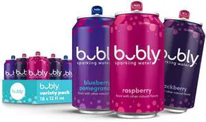 Sparkling Water, Triple Berry Variety Pack, 12 fl oz Cans (18 Pack) Sparkling Water, Triple Berry Variety Pack, 12 fl oz Cans (18 Pack)