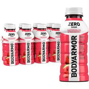 ZERO Sugar Watermelon Strawberry Electrolyte Drink, Natural Flavors, 12 Fl Oz Bottles (8 Pack), B Vitamins & Antioxidants Sugar Free Hydration ZERO Sugar Watermelon Strawberry Electrolyte Drink, Natural Flavors, 12 Fl Oz Bottles (8 Pack), B Vitamins & Antioxidants Sugar Free Hydration