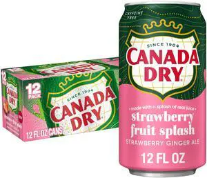 Fruit Splash Strawberry Ginger Ale Soda, 12 fl oz cans, 12 pack Fruit Splash Strawberry Ginger Ale Soda, 12 fl oz cans, 12 pack