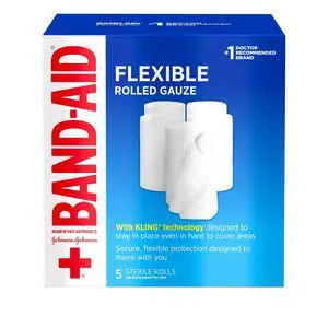 Brand of First Aid Products Flexible Rolled Gauze Dressing for Minor Wound Care, Soft Padding and Instant Absorption, 3 Inches by 2.1 Yards, Value Pack 5 ct Brand of First Aid Products Flexible Rolled Gauze Dressing for Minor Wound Care, Soft Padding and Instant Absorption, 3 Inches by 2.1 Yards, Value Pack 5 ct