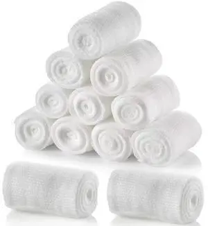 Gauze Rolls Bandages 4 Inch x 4.9 Yards Breathable Gauze Wrap Conforming Stretch Bandage for First Aid Wound Care 12 Pack Gauze Rolls Bandages 4 Inch x 4.9 Yards Breathable Gauze Wrap Conforming Stretch Bandage for First Aid Wound Care 12 Pack
