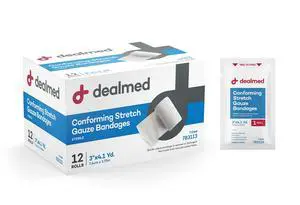 2 in Sterile Stretch Gauze Bandage - Latex Free - 12 Rolls 2 in Sterile Stretch Gauze Bandage - Latex Free - 12 Rolls