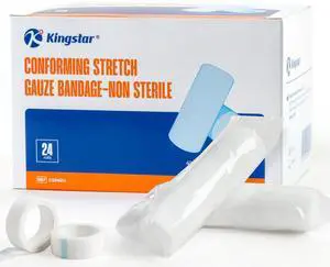 Gauze Rolls Bandages 4in x 4.1yds, 24 Rolls Conforming Stretch Gauze Bandage 4 Inch, Individually Wrapped Includes Medical Tape Gauze Rolls Bandages 4in x 4.1yds, 24 Rolls Conforming Stretch Gauze Bandage 4 Inch, Individually Wrapped Includes Medical Tape