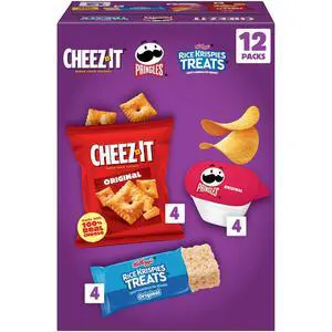 Pringles, Rice Krispies Treats, Lunch Snacks, Sweet and Salty Variety Pack 9.8oz Box (12 Packs) Pringles, Rice Krispies Treats, Lunch Snacks, Sweet and Salty Variety Pack 9.8oz Box (12 Packs)