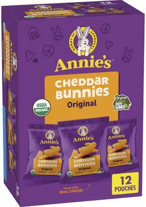 Organic Cheddar Bunnies Baked Snack Crackers, 12 oz., 12 Pouches Organic Cheddar Bunnies Baked Snack Crackers, 12 oz., 12 Pouches