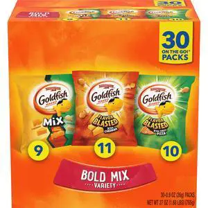 Bold Mix Variety Pack Snack Crackers, 1 oz Snack Packs, 30 Ct Box Bold Mix Variety Pack Snack Crackers, 1 oz Snack Packs, 30 Ct Box