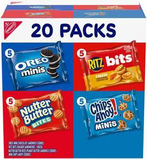 Snacks Variety Pack, 4 Flavors, Cookies & Crackers, 20 Snack Packs Snacks Variety Pack, 4 Flavors, Cookies & Crackers, 20 Snack Packs
