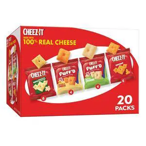 Cheese Crackers, Baked Snack Crackers, Office and Kids Snacks, Variety Pack, 17.72oz Box (20 Pouches) Cheese Crackers, Baked Snack Crackers, Office and Kids Snacks, Variety Pack, 17.72oz Box (20 Pouches)