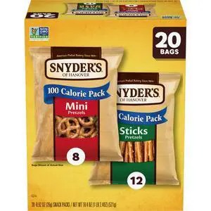 Variety Pack Pretzels, 20 Count 0.92 Oz Variety Pack Pretzels, 20 Count 0.92 Oz