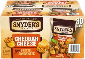 Pretzel Sandwiches, Cheddar Cheese, Snack Packs, 30 Ct Pretzel Sandwiches, Cheddar Cheese, Snack Packs, 30 Ct