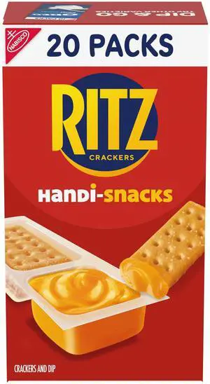 RITZ Crackers 'N Cheesy Dip Snack Packs, 20 Snack Packs RITZ Crackers 'N Cheesy Dip Snack Packs, 20 Snack Packs