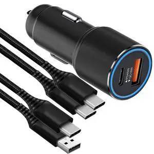 63W Car Charger USB C Super Fast Charging for iPhone Air/17/17 Pro/17 Pro Max/17e/16/16Pro/16e/15/15Pro/iPad Pro 13/12.9/11/Air/Mini Dual Port 12V Cigarette Lighter Adapter Plug+Carplay Cable 3ft 4ft 63W Car Charger USB C Super Fast Charging for iPhone Air/17/17 Pro/17 Pro Max/17e/16/16Pro/16e/15/15Pro/iPad Pro 13/12.9/11/Air/Mini Dual Port 12V Cigarette Lighter Adapter Plug+Carplay Cable 3ft 4ft