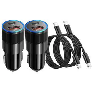 USB C Car Charger 38W, 2-Port Car Phone Charger PD&QC Fast Charging USB C Car Charger 38W, 2-Port Car Phone Charger PD&QC Fast Charging