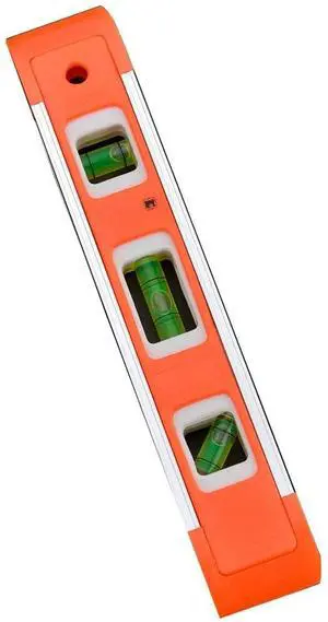 Magnetic Torpedo Level 9 - Strong Magnet level for quick attach - Accurate easy to read Vials - 45°/90°/180° - Aluminum Shock Resistant Frame - For Hanging Pictures, RV, Camper (1) Magnetic Torpedo Level 9 - Strong Magnet level for quick attach - Accurate easy to read Vials - 45°/90°/180° - Aluminum Shock Resistant Frame - For Hanging Pictures, RV, Camper (1)