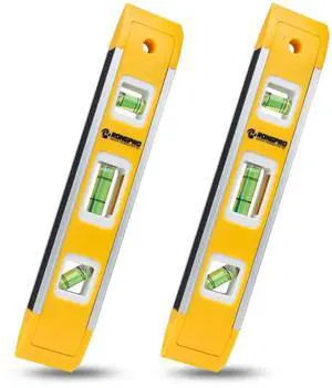 9 Inch Torpedo Level, Magnetic Box Level with 45°/90°/180° Bubbles, Shock Resistant Bubble Level Tool for Measuring - 2 PCS 9 Inch Torpedo Level, Magnetic Box Level with 45°/90°/180° Bubbles, Shock Resistant Bubble Level Tool for Measuring - 2 PCS